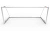 Vooraanzicht van het aluminium voetbaldoel 500x200cm. Perfect voor training en kinderen, met stevig en lichtgewicht frame.