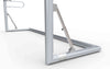 Onderste frame van het aluminium voetbaldoeltje met stevige constructie. Ideaal voor trainingen en recreatief gebruik.