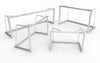 Verschillende maten aluminium voetbaldoeltjes, waaronder 300x100cm. Geschikt voor trainingen en wedstrijden op diverse niveaus.