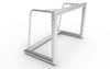 3D-weergave van het aluminium mini voetbaldoel 120x80cm. Robuust en weerbestendig ontwerp voor langdurig gebruik.