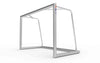 Zijaanzicht van het aluminium mini voetbaldoel 150x100cm. Weerbestendig en duurzaam, ideaal voor zowel recreatief als professioneel gebruik.