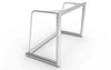 Achteraanzicht van het aluminium mini voetbaldoel 160x100cm. Compact en robuust ontwerp, ideaal voor snelle voetbalwedstrijden en trainingen.