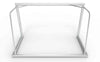 Vooraanzicht van het aluminium kleine voetbaldoeltje 200x120cm. Stabiele constructie en geschikt voor diverse ondergronden.