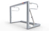 Vooraanzicht van een uitgeklapt aluminium mini goaltje van 120x80cm, ideaal voor trainingen en kinderen. Lichtgewicht en duurzaam ontwerp.