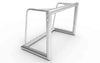 Compact en verplaatsbaar aluminium mini voetbaldoel van 120x80cm. Geschikt voor trainingen en recreatief gebruik op verschillende locaties.