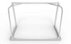 Vooraanzicht van het demontabele aluminium mini voetbaldoel. Compact formaat van 160x100cm voor veelzijdig gebruik.