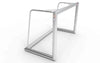 Achteraanzicht van het aluminium mini voetbaldoel 160x100cm. Stevige constructie met extra versteviging voor langdurig gebruik op elk terrein.