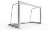 Aluminium mini voetbaldoel 160x100cm met afgeronde hoeken en stevig frame. Demontabel en eenvoudig te verplaatsen voor flexibel gebruik.