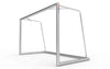 Zijaanzicht van het aluminium voetbaldoeltje 200x120cm. Demontabel ontwerp voor eenvoudig transport en opslag.