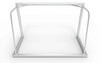 Compact opgevouwen aluminium voetbaldoeltje 200x120cm, eenvoudig op te bergen en te vervoeren voor flexibel gebruik.