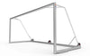 Aluminium voetbaldoel voor kinderen en training van 500x200cm met stevig frame en drie wielen. Ideaal voor tuin en trainingssessies.