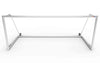 Vooraanzicht van het aluminium voetbaldoel 500x200cm. Weerbestendig en stevig, ideaal voor kinderen en trainingsdoeleinden.