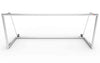 Vooraanzicht van het aluminium voetbaldoel 500x200cm, perfect voor kinderen en trainingsdoeleinden. Duurzaam en eenvoudig te verplaatsen.
