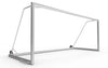 Aluminium voetbaldoel voor kinderen en training van 500x200cm met stevig frame. Verplaatsbaar dankzij twee wielen aan de achterkant, ideaal voor tuin en sportveld.