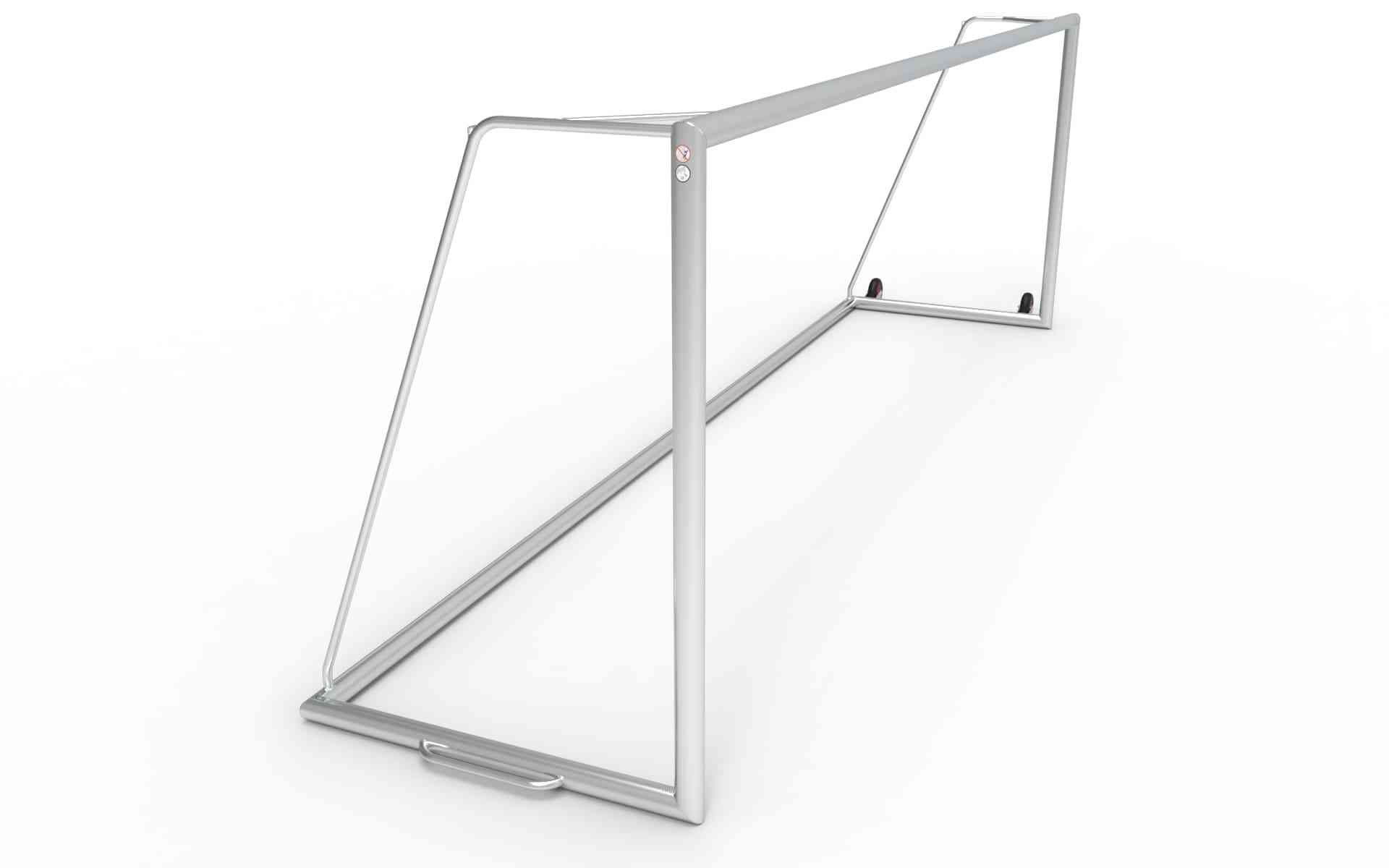 Stevig aluminium voetbaldoel van 732x244cm met een stabiele constructie. Geschikt voor officiële wedstrijden en trainingen op hoog niveau.