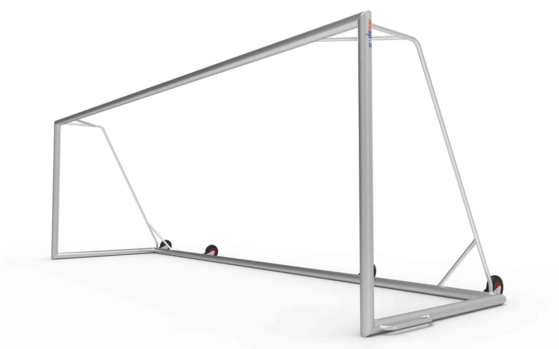 Verplaatsbaar aluminium voetbaldoel van 732x244cm met duurzame afwerking. Perfect voor professionele en amateurvoetbalclubs.