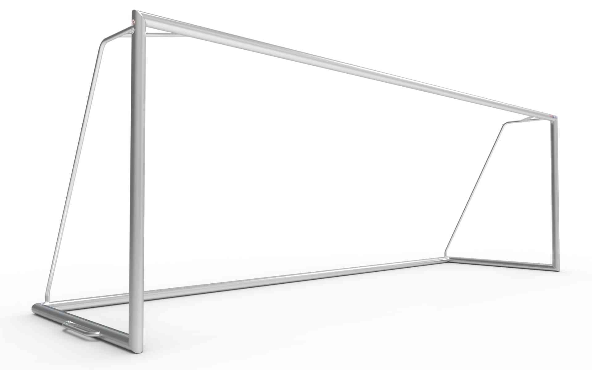 Groot aluminium voetbaldoel van 732x244cm, ideaal voor officiële wedstrijden. Robuust en weerbestendig, perfect voor voetbalclubs en sportvelden.
