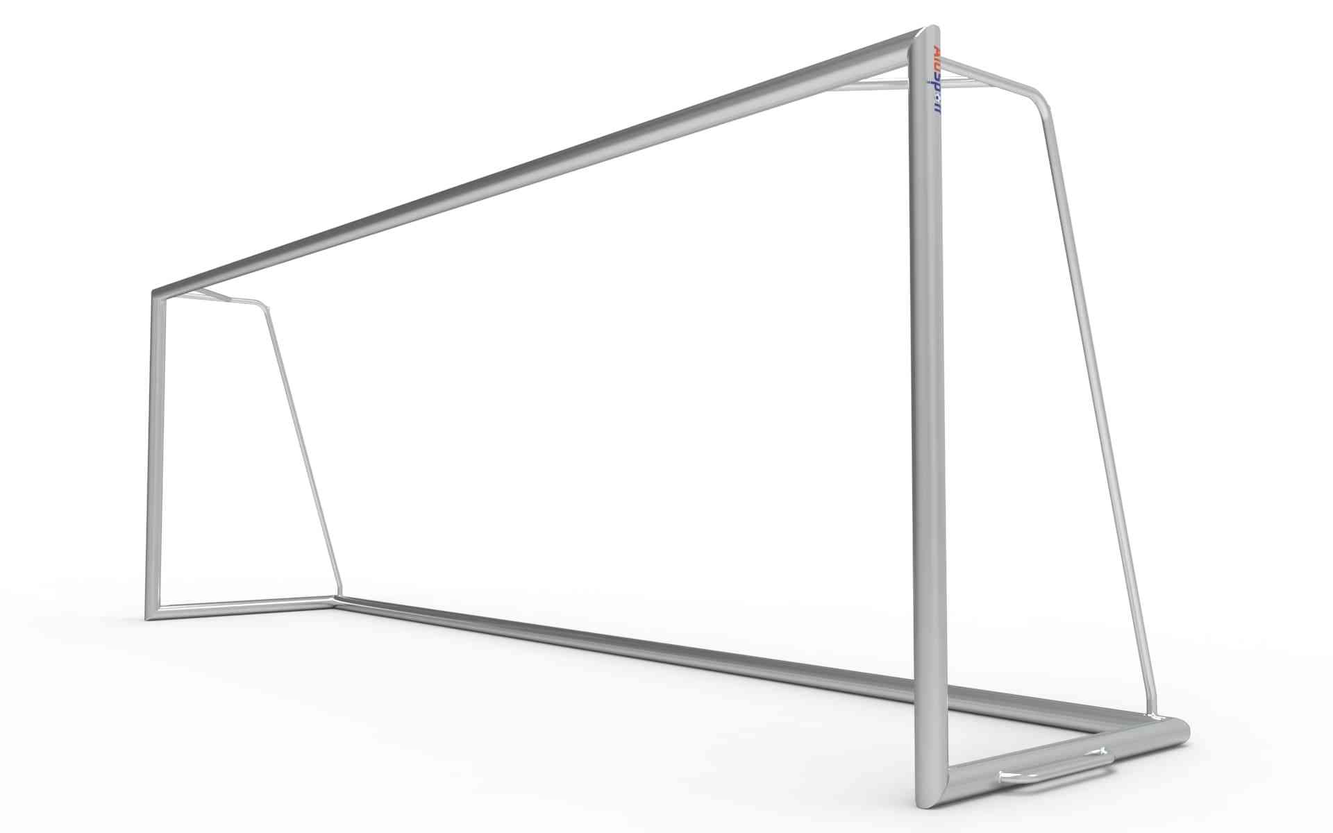 Groot aluminium voetbaldoel van 732x244cm, ideaal voor officiële wedstrijden. Robuust en weerbestendig, perfect voor voetbalclubs en sportvelden.