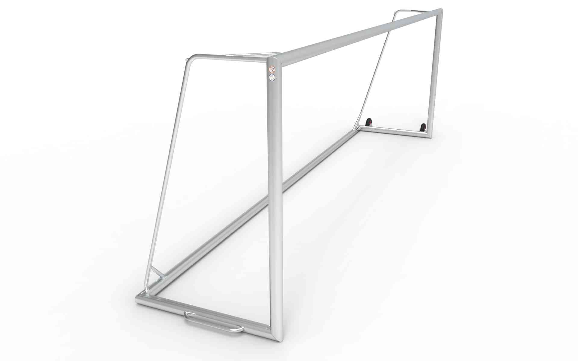 Stevig en weerbestendig aluminium voetbaldoel van 732x244cm. Perfect voor voetbalclubs en officiële wedstrijden, met duurzame constructie.