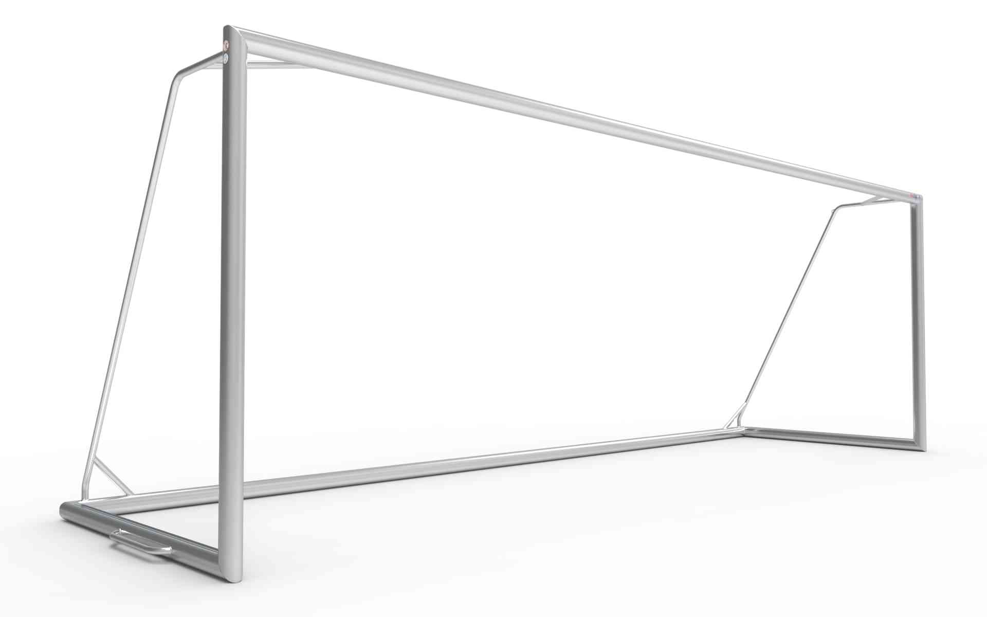 Groot aluminium voetbaldoel van 732x244cm, ideaal voor officiële wedstrijden. Robuust en weerbestendig, perfect voor voetbalclubs en sportvelden.