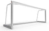 Aluminium klein voetbaldoeltje van 300x100cm met stevig frame. Weerbestendig en lichtgewicht, ideaal voor trainingen en thuisgebruik.