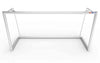 Vooraanzicht van het aluminium voetbaldoeltje 300x150cm. Ideaal voor trainingen en thuisgebruik, met stevig frame en weerbestendige afwerking.