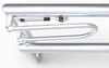 Bovenaanzicht van het inklapbare aluminium voetbaldoeltje 300x100cm. Lichtgewicht en duurzaam voor trainingen en recreatief gebruik.