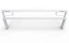 Vooraanzicht van het inklapbare aluminium voetbaldoeltje. Perfect voor trainingen en gebruik in de achtertuin.