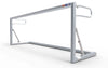 Aluminium voetbaldoeltje van 300x100cm in uitgeklapte positie. Ideaal voor kinderen en trainingssessies.