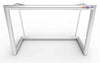 Compact aluminium mini voetbaldoel 180x120cm van bovenaf gezien. Duurzaam en stabiel ontwerp, perfect voor snelle partijtjes en trainingen.