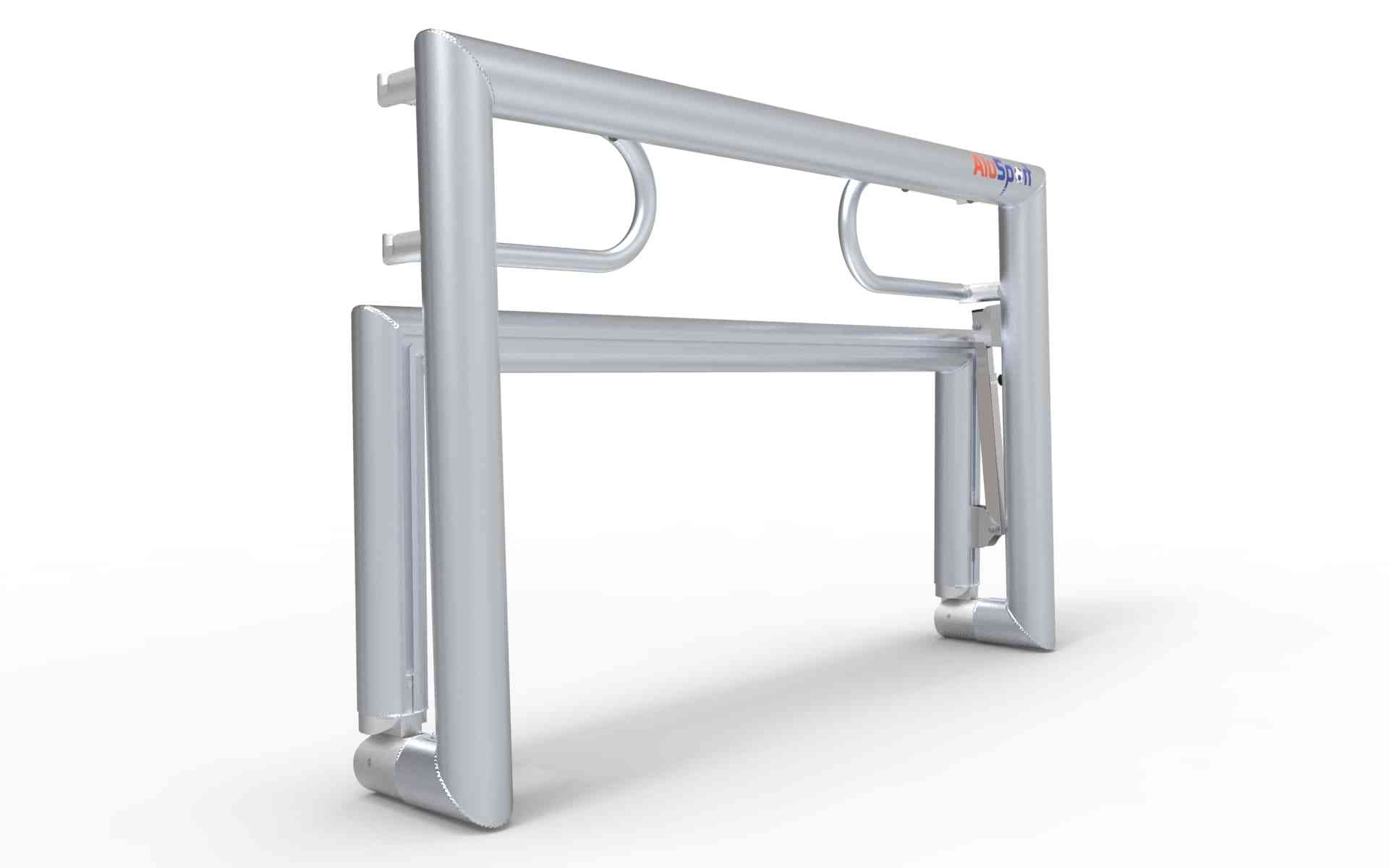 Aluminium inklapbaar mini goaltje van 120x80cm, ideaal voor kinderen en training. Lichtgewicht en robuust ontwerp voor eenvoudig opbergen.