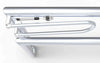 Bovenaanzicht van het inklapbare aluminium voetbaldoeltje (200x120cm). Handig voor trainingen en recreatief gebruik in de achtertuin.