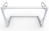 Uitgeklapt aluminium voetbaldoeltje van 200x120cm met stevige constructie. Ideaal voor kinderen en volwassenen, eenvoudig inklapbaar.
