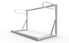 Uitgeklapt aluminium voetbaldoeltje van 200x120cm met stevige constructie. Perfect voor trainingen en eenvoudig op te bergen.