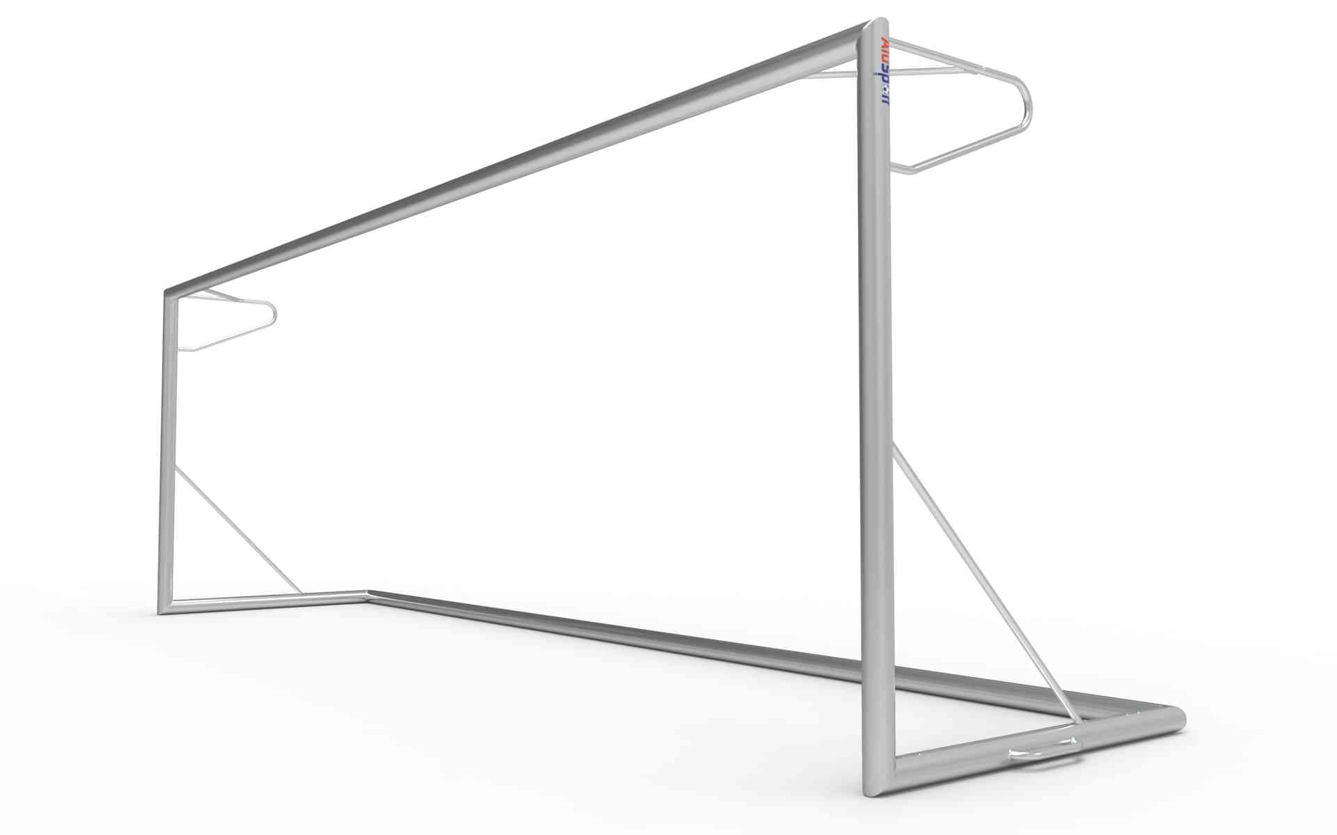 Professioneel aluminium voetbaldoel van 732x244cm, demontabel en weerbestendig. Perfect voor clubs en officiële wedstrijden.