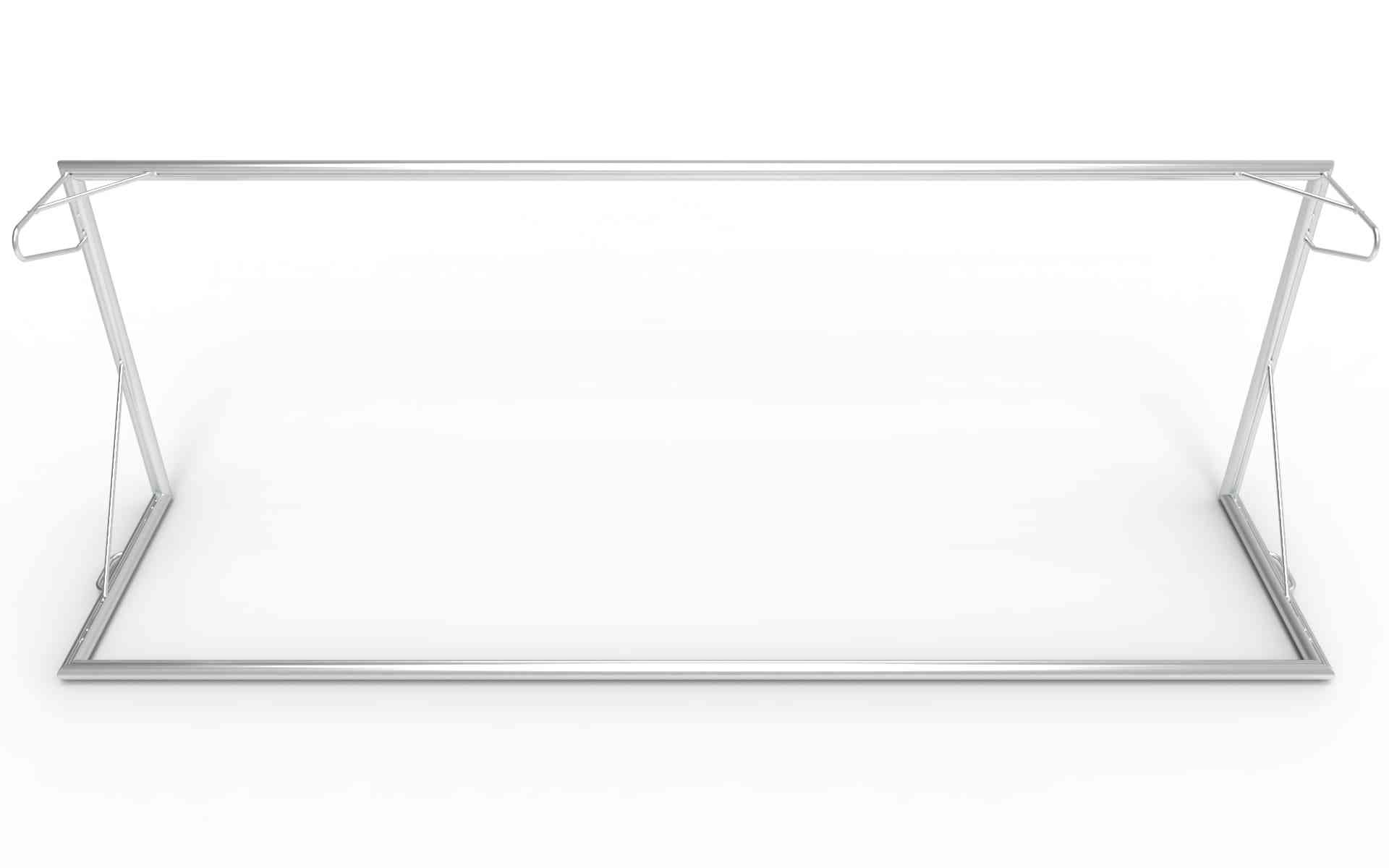 Vooraanzicht van het demontabele aluminium voetbaldoel 732x244cm. Robuust en weerbestendig, perfect voor voetbalclubs en sportverenigingen.