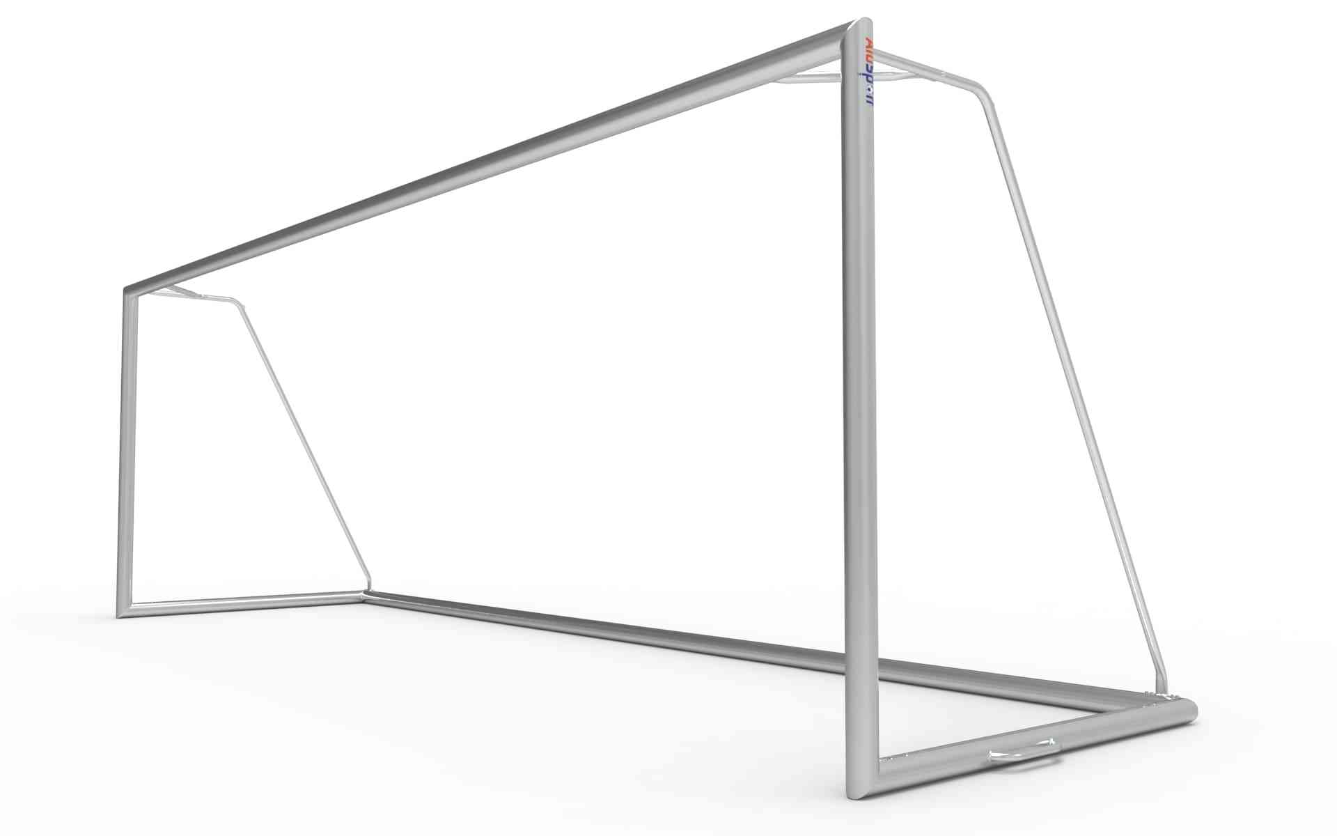 Professioneel aluminium voetbaldoel van 732x244cm, geschikt voor clubs en wedstrijden. Demontabel en weerbestendig voor langdurig gebruik.